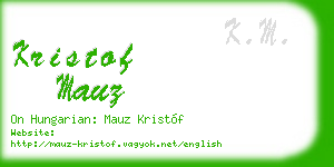 kristof mauz business card